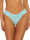 Hanky Panky Playstretch Natural Rise Thong In Blue