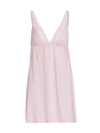 Eberjey Rosalia Lace-trimmed Stretch-jersey Chemise In Lilac