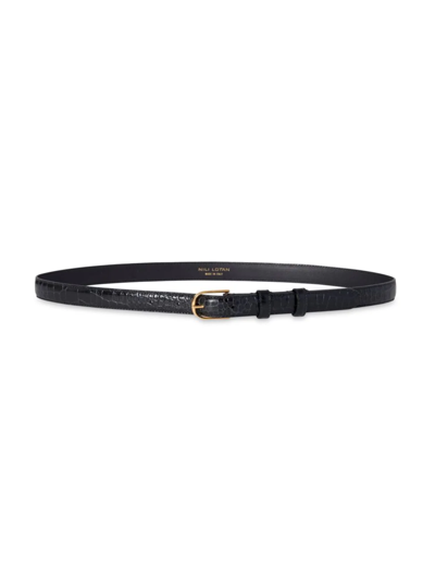 NILI LOTAN WOMEN'S JANE ALLIGATOR-EMBOSSED LEATHER BELT