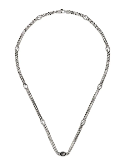 Gucci Interlocking G Sterling Silver Gourmette Necklace