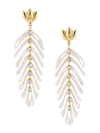 Gas Bijoux Women's Cavallo 24k-gold-plated, Acetate, & Crystal Drop Earrings In White