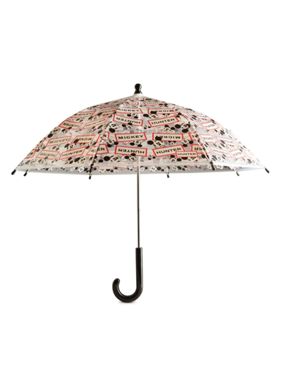 Hunter Kids Disney Moustache Umbrella In Black/red/white