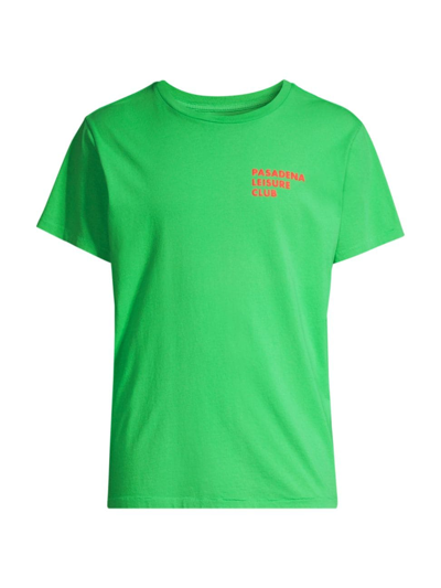 Pasadena Leisure Club Logo Crewneck T-shirt In Kelly Green