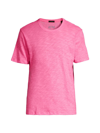 Atm Anthony Thomas Melillo Slub Cotton Crewneck Tee In Pink Cosmo