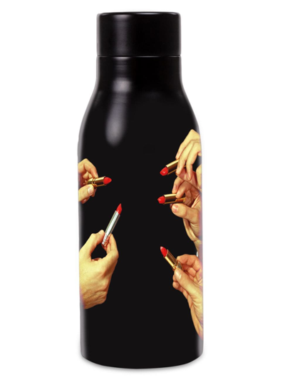 Seletti Toilet Paper Lipsticks Thermal Bottle In Black