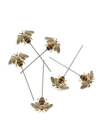 Joanna Buchanan Stripey Bee Cocktail Pick Set In Grey