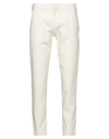 Entre Amis Man Pants Ivory Size 38 Cotton, Elastane In White