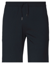 Sandro Alpha Straight-leg Mid-rise Cotton-blend Shorts In Blue