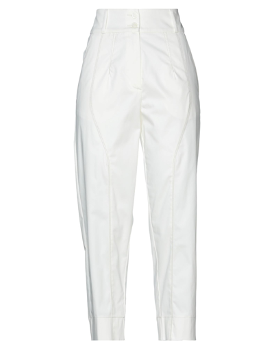 Beatrice B Beatrice .b Woman Pants White Size 2 Cotton, Polyamide, Elastane