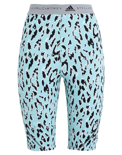 Adidas By Stella Mccartney Asmc Tpr Cyc Ti Woman Shorts & Bermuda Shorts Sky Blue Size Xxs Recycled