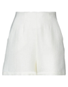 L'autre Chose L' Autre Chose Woman Shorts & Bermuda Shorts Ivory Size 6 Viscose, Polyamide In White