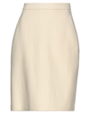 HACHE HACHE WOMAN MINI SKIRT IVORY SIZE 6 COTTON, VIRGIN WOOL