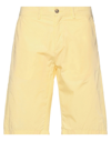 Liu •jo Man Man Shorts & Bermuda Shorts Yellow Size 34 Cotton, Elastane In Yellow