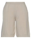 Bruno Manetti Woman Shorts & Bermuda Shorts Light Grey Size 6 Cotton