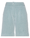 Bruno Manetti Woman Shorts & Bermuda Shorts Deep Teal Size 6 Cotton, Viscose In Green