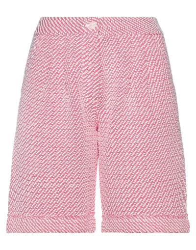 Bruno Manetti Woman Shorts & Bermuda Shorts Fuchsia Size 6 Cotton, Viscose In Pink