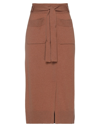 Agnona Midi Skirts In Brown