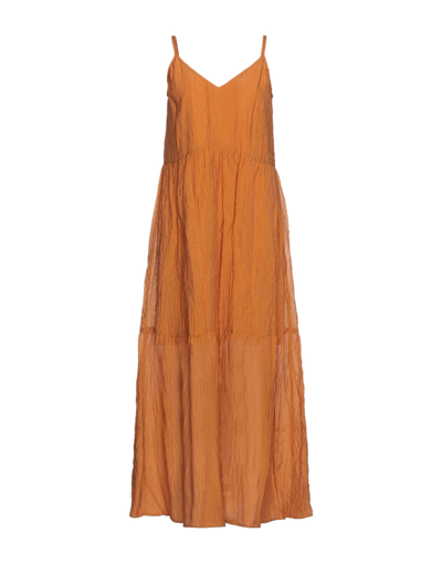 Caractere Long Dresses In Orange