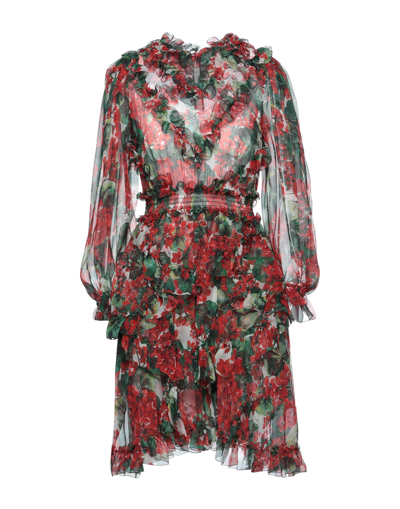 Dolce & Gabbana Short Dresses In Red