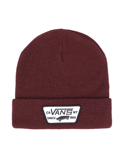 Vans Hats In Maroon