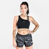 Nike Women's Pro Dri-fit Swoosh Asymmetrical Medium-support Sports Bra In Black/particle Grey/white