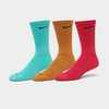 Nike Everyday Plus Cushioned Training Crew Socks (3-pack) In Multi-color