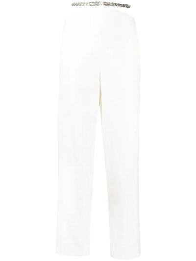 Dion Lee Chain Suspender Pants In Weiss