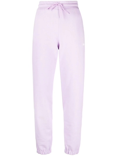 Msgm Logo-print Track Pants In Violett