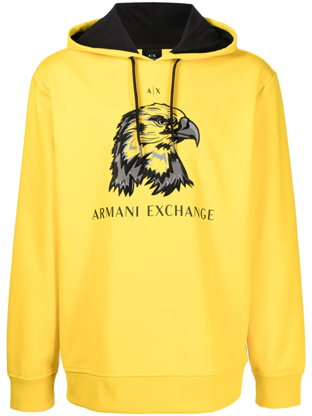 Armani Exchange Eagle Logo-print Hoodie In Yellow | ModeSens