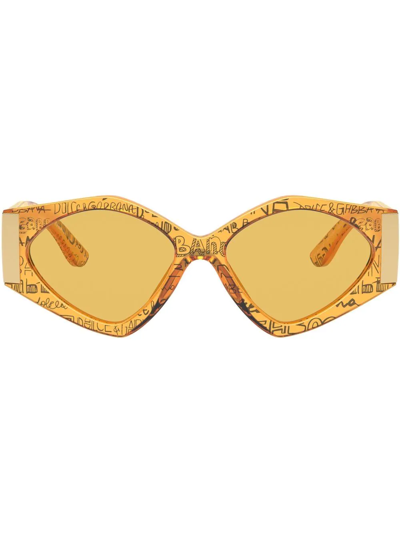 Dolce & Gabbana Dolce&gabbana Woman Sunglasses Dg4396f In Yellow