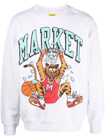 Market Graphic Logo-print Sweatshirt In Grey