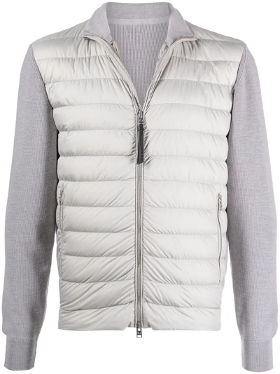 Woolrich Zipped-up Padded Jacket In Grey