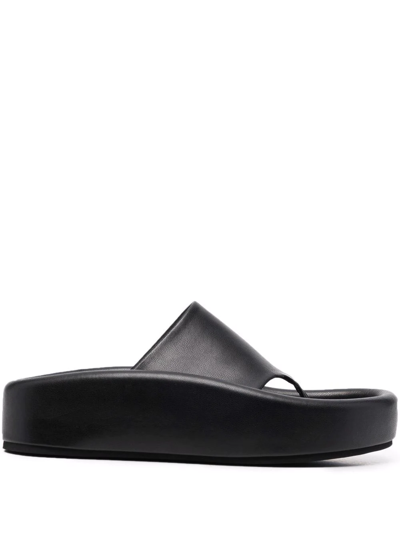 Mm6 Maison Margiela Big Sole Platform Sandals In Schwarz