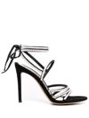 Alexandre Vauthier Crystal-embellished Strap Sandals In Schwarz
