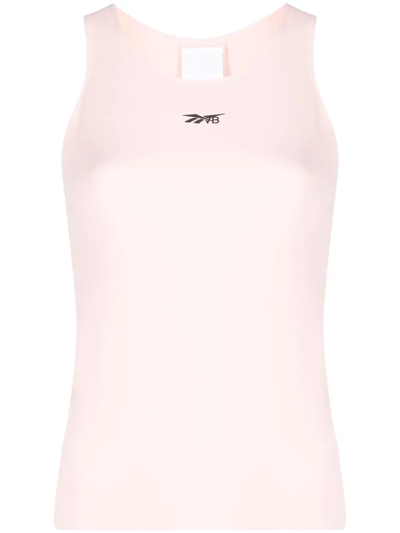 Victoria Beckham Logo-print Fitted Tank Top In Rosa