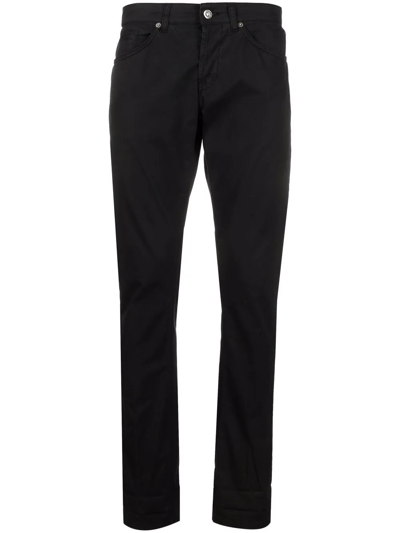 Dondup Low-rise Slim-fit Jeans In Black
