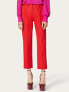 VALENTINO STRAIGHT LEG RED TROUSERS