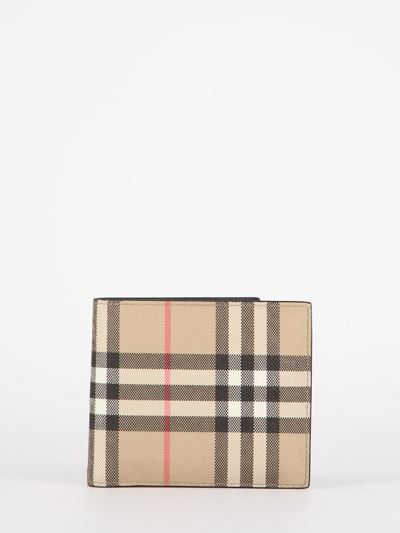 Burberry Vintage Check Wallet In Neutral