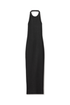Alexander Wang Halter Dress With Bonded Seams In Black