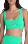 Bound By Bond-eye The Sasha Cutout Bikini Top In Jade