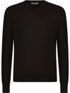 Dolce & Gabbana Cashmere Crew Neck Jumper In Black