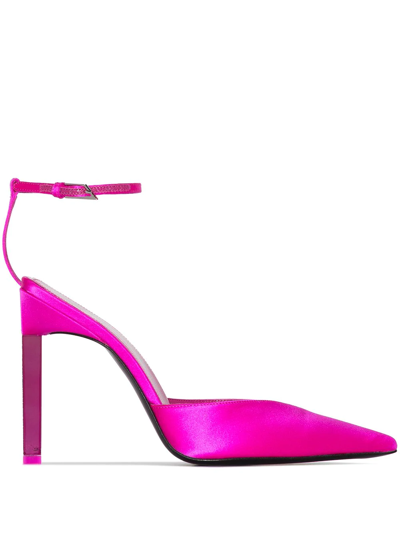 Attico Womens Fuchsia Leather Heels