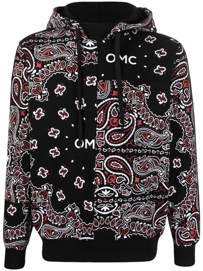 Omc Bandana-print Cotton-blend Hoodie In Black