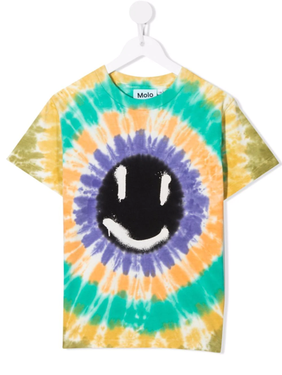 Molo Teen Happy Tie-dye T-shirt In Orange