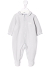Bonpoint Logo Patch Long-sleeve Pajama In Grey