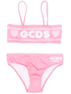 Gcds Heart-print Two-piece Bikini In Pink