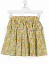Paade Mode Teen Floral-print Cotton Skirt In Green