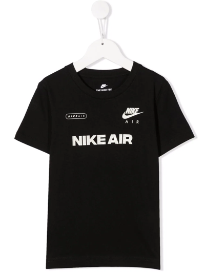 Nike Kids' Logo-print Cotton T-shirt In Black
