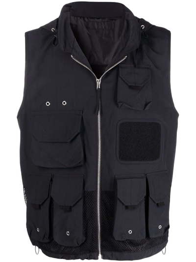 Helmut Lang Men's Tactical Airy Nylon Vest In Black