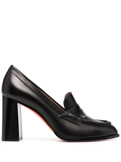Santoni High-heel Court Pumps In Black